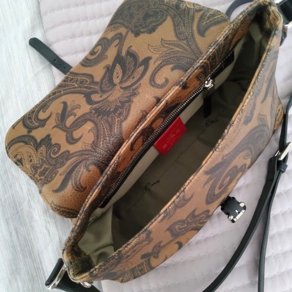 Etro Crossbody Small Bag Brown and Black Paisley - Picture 8 of 10